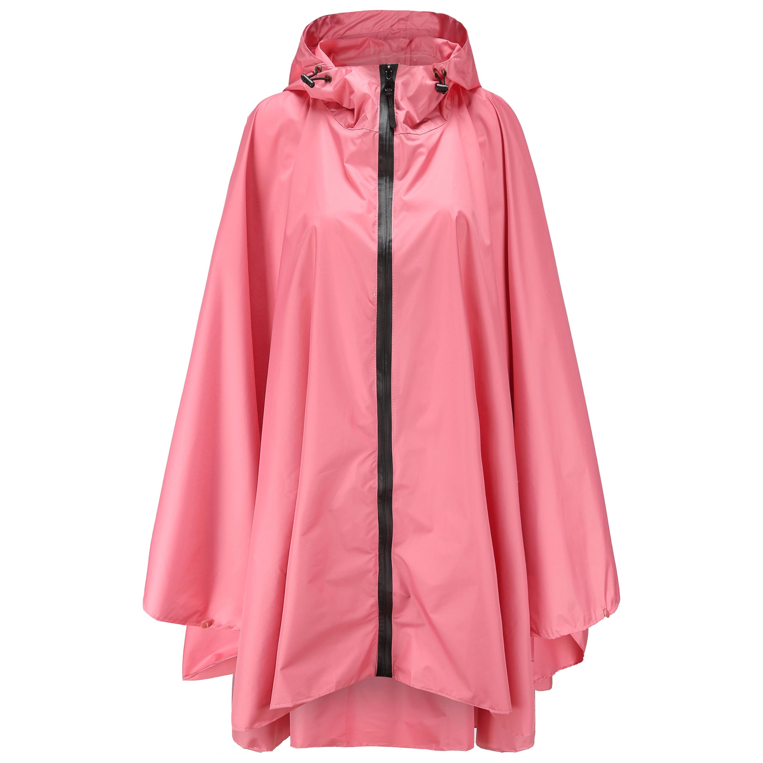 Jewlri Poncho de lluvia impermeable para mujer Poncho de lluvia con estilo Reutilizable Senderismo Ciclismo Outdoor Chaqueta de versátil con capucha