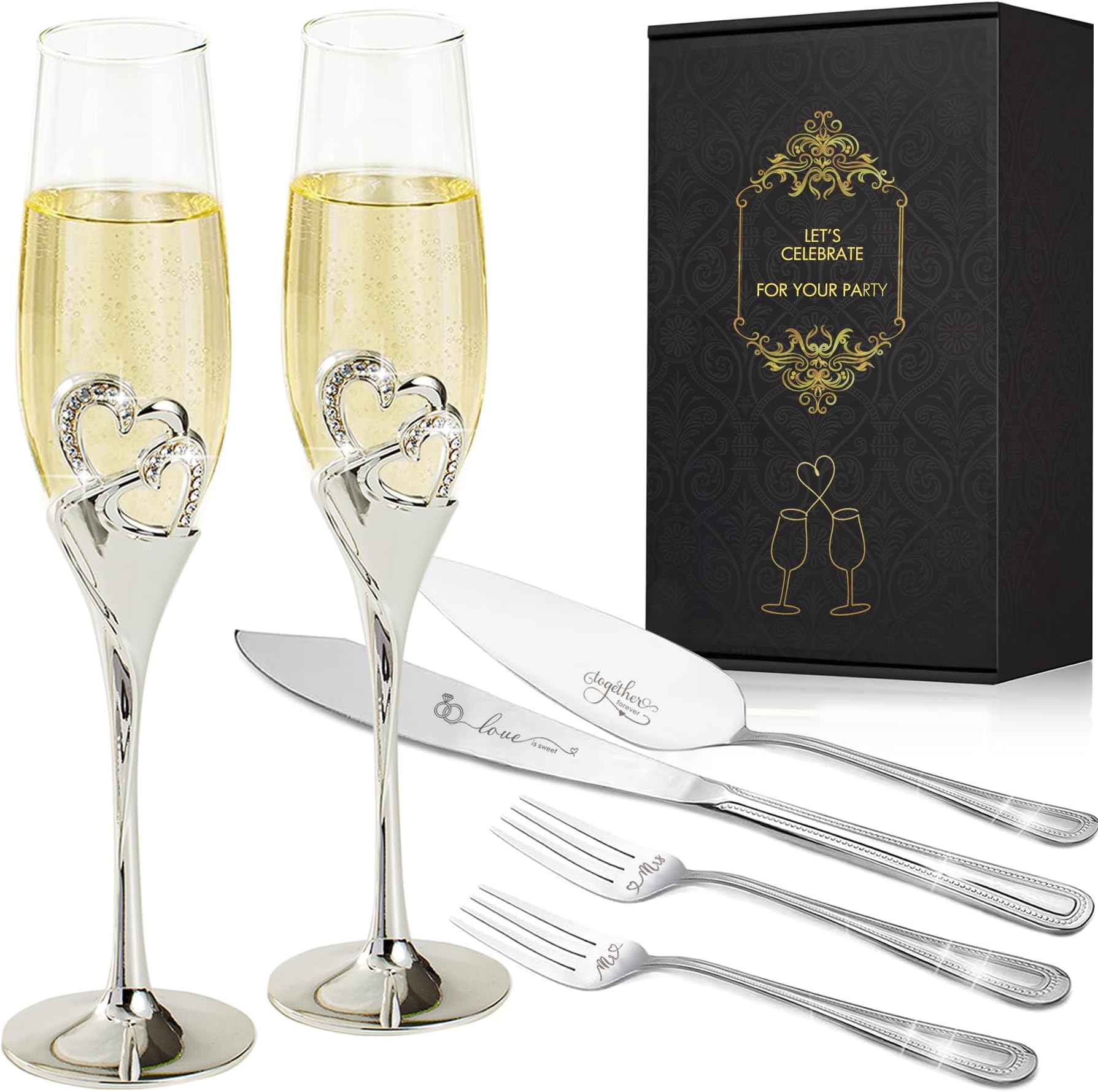 THINGS REMEMBERED Intertwined Hearts Wedding Set (Free