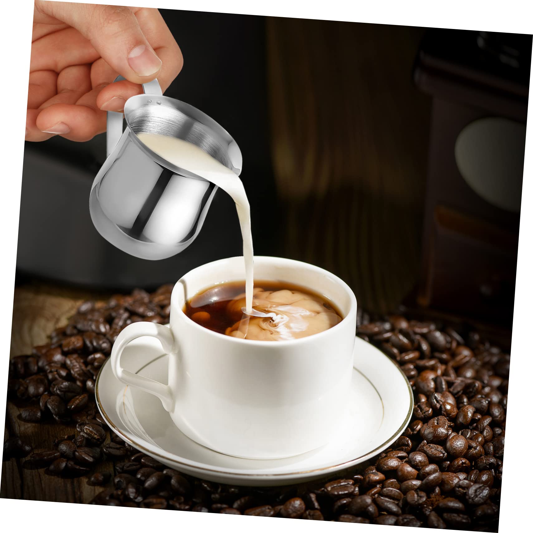 jojofuny 9piezas Taza Espumadora De Leche Inoxidable De Jarras Para Café Espresso Tazas De Leche Para Espumar y