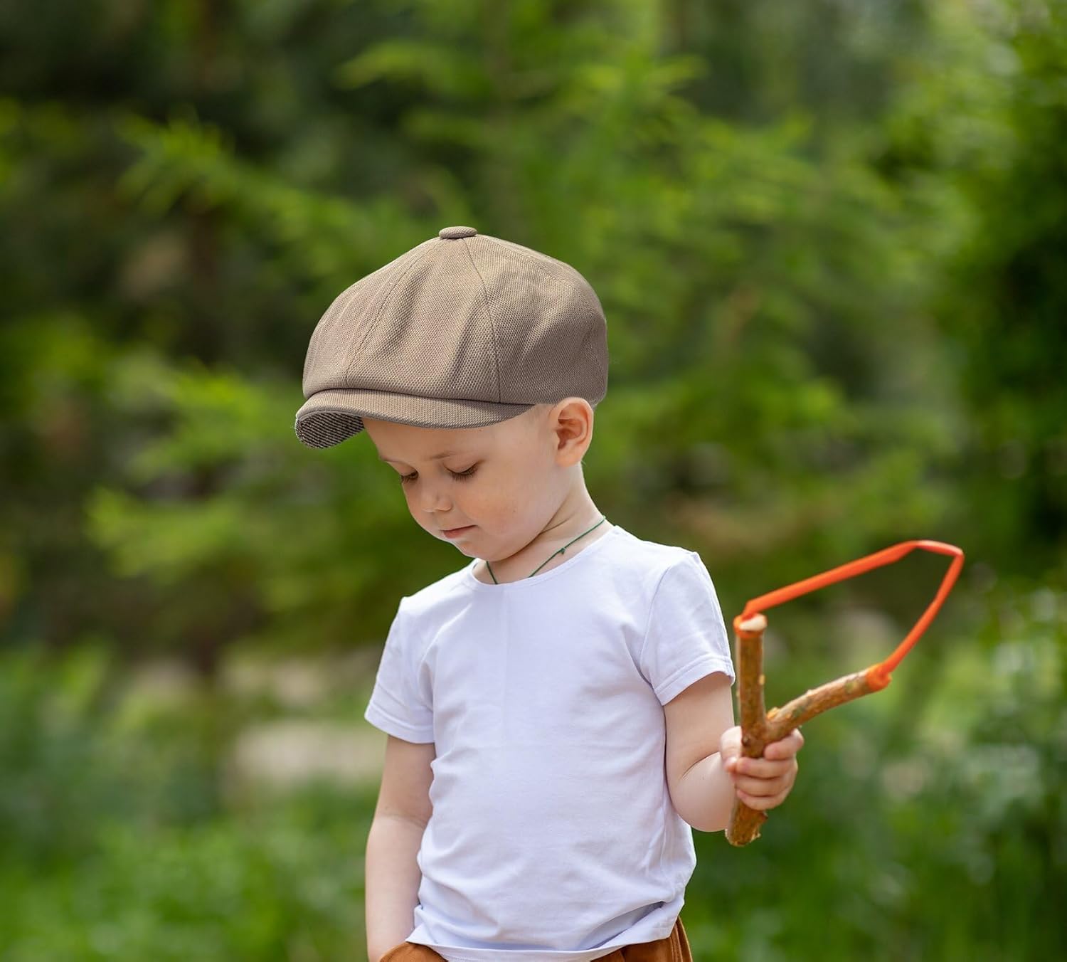 Jastore Kids Boys Newsboy Cap Tweed Flat Beret Cabbie Hat for Toddler Boys Girls - Image 6