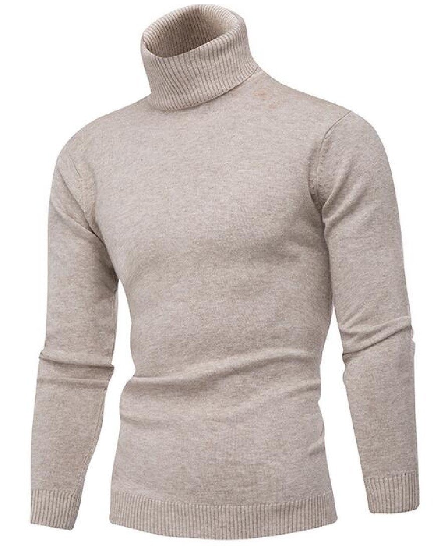 Buy SportsX Men Solid High Neck Slim Fitting Sweater Pullover Knitted Shirt, 1, US L=China XL — BookShops.in