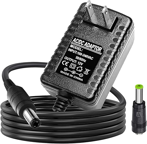 Cargador de teclado Casio de 12 V CA/CC compatible con teclado Casio WK-1600 WK-1800 WK-1630 WK-3000 WK-3000D WK-3200 WK-3300 WK-3500 WK-3800