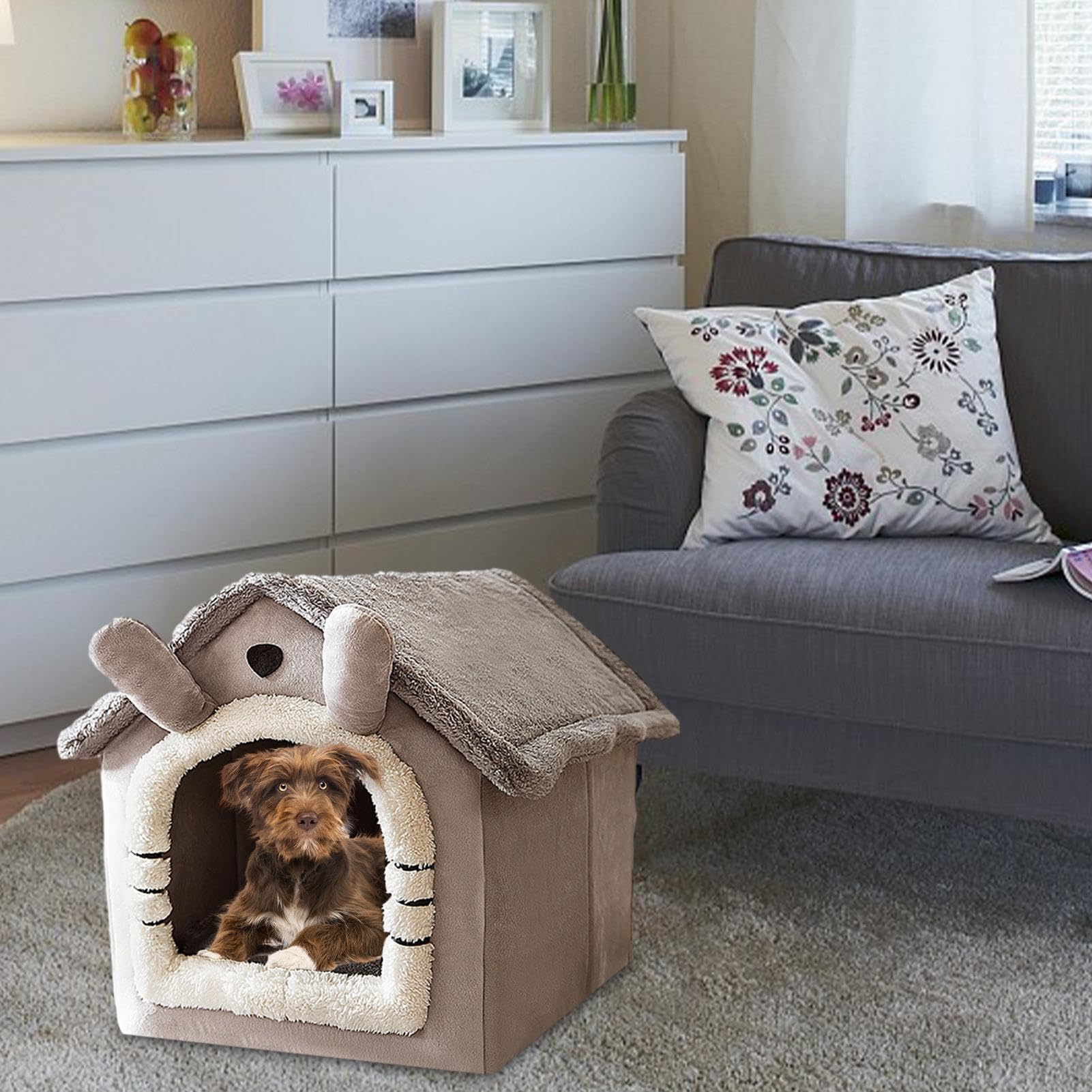 Casa negozio per cani e gatti | interno portatile e resistente per gatti | casa per cani, casa per cani rimovibile e lavabile, per gatti, forniture per animali domestici