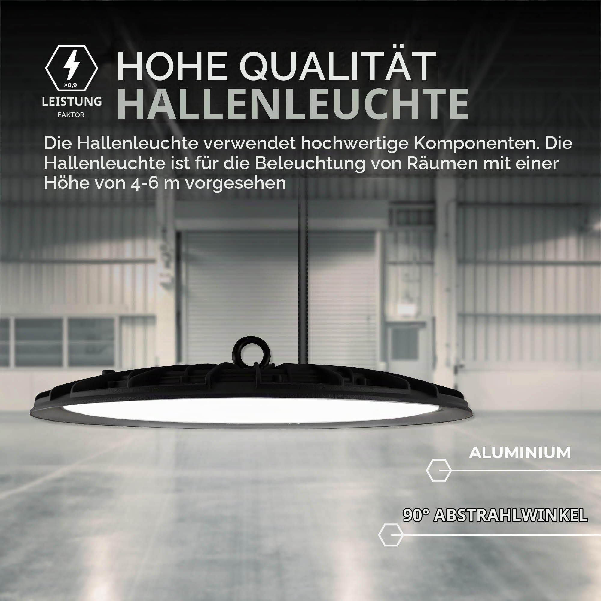 Ledvion LED Hallenstrahler Sensor 200W 110lm/W 4000K Dimmbar IP65