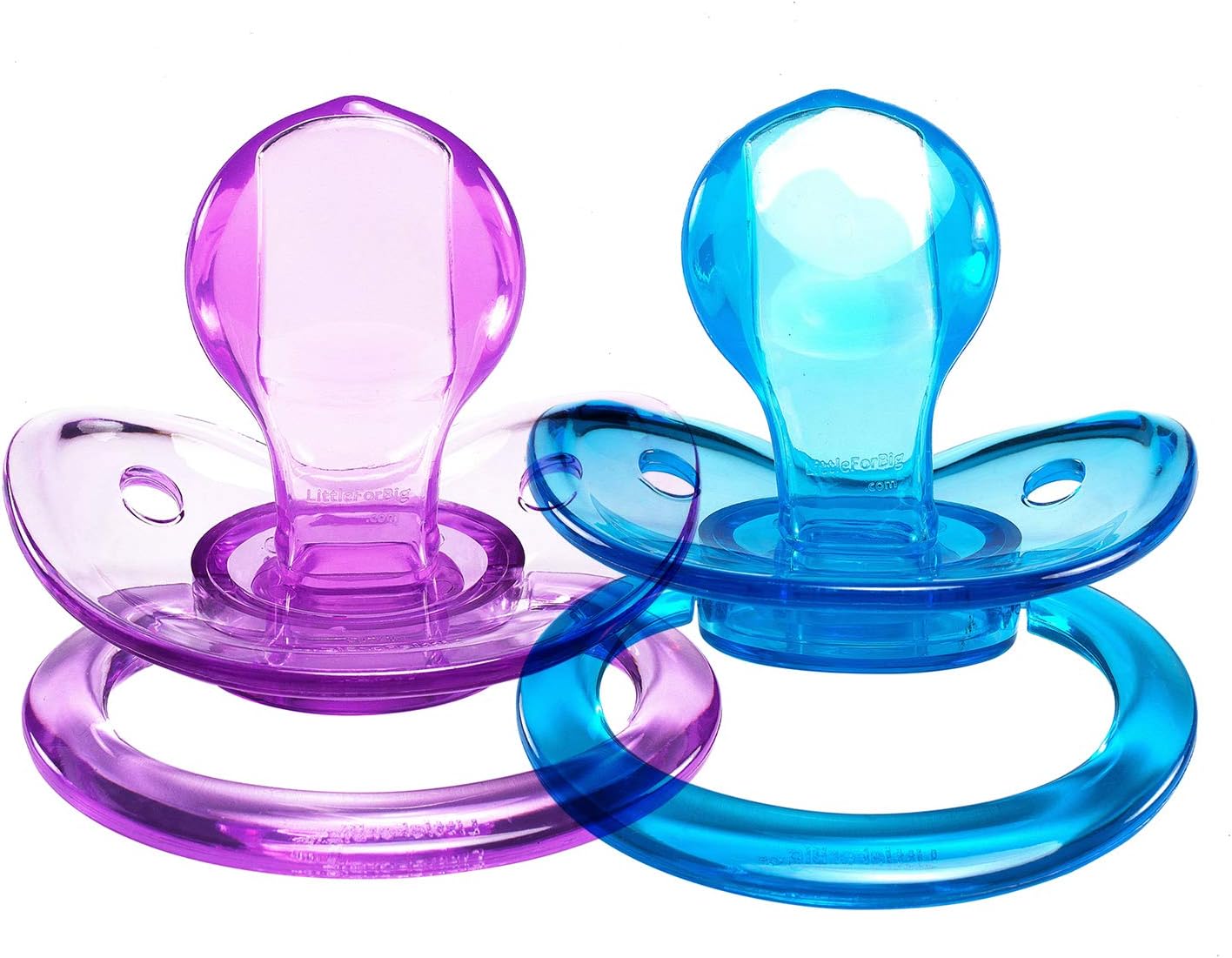 LittleForBig BigShield Generation 1 Pacifier Candy Gloss Pacifiers Set-Blue/Purple