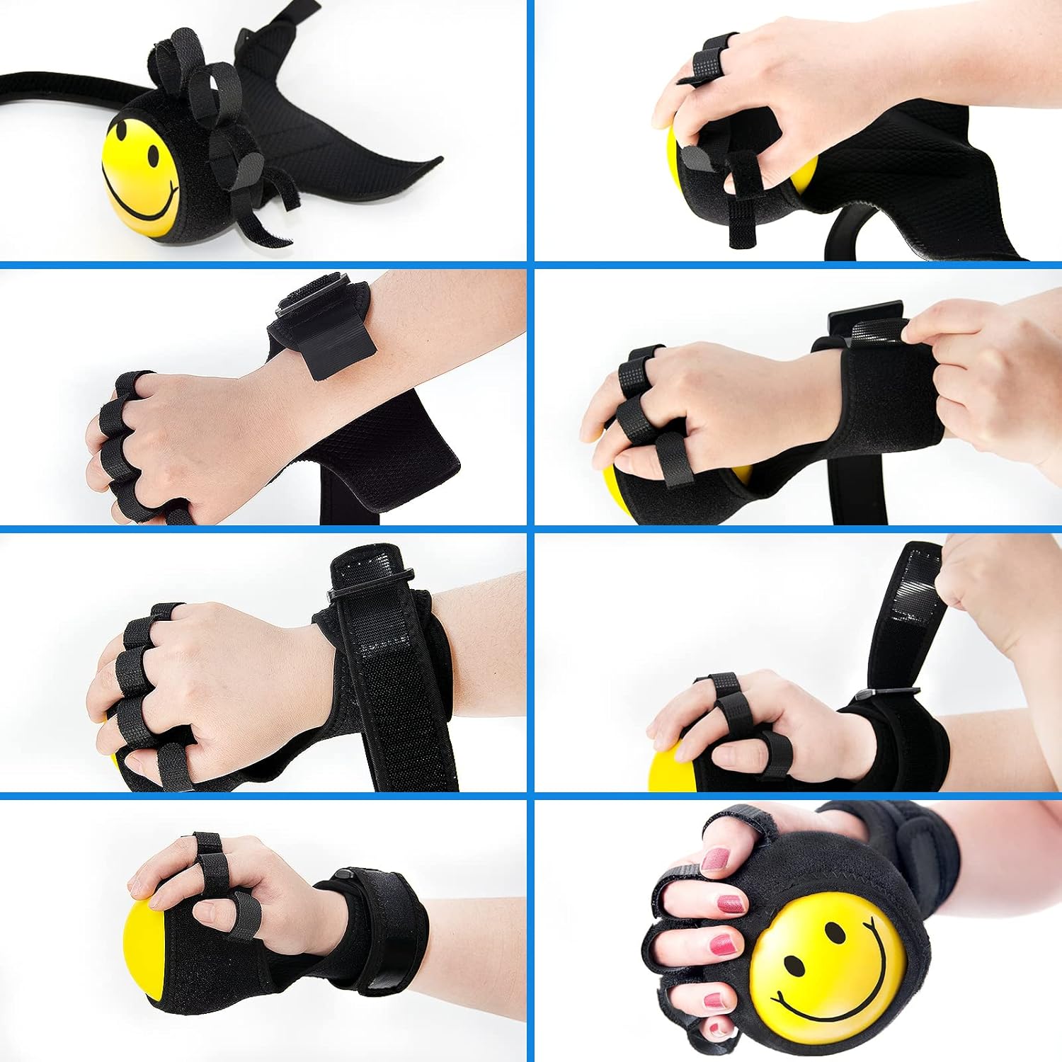 Anti-spasticity Ball Splint Hand Finger for Hand Stroke Hemiplegia Finger Recovery Spasm Dystonia Hemiplegia Finger Training Hand Functional Impairment for Children and Men and Women : Health & Household