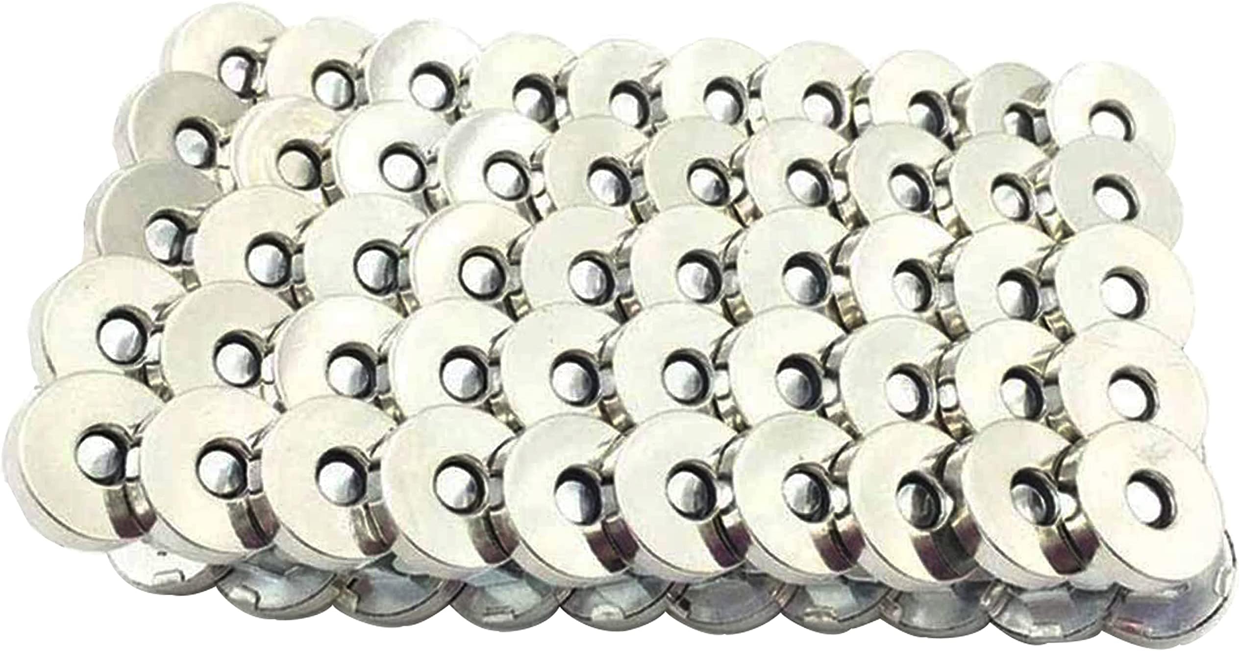 100 Sets Silver Tone Magnetic Purse Snap Clasps/Closure Purse Handbag 14mm
