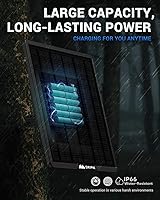 Vista 4 de Panel solar de cámara de sendero: 6V/9V/12V Kit de cargador de panel solar de cámara de juego Batería de litio recargable de 15000mAh incorporada