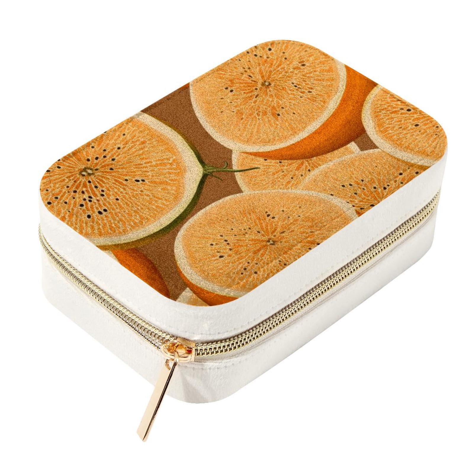 Joyero portátil de viaje con patrón de sandía ideal como regalo de pendientes para niñas y mujeres