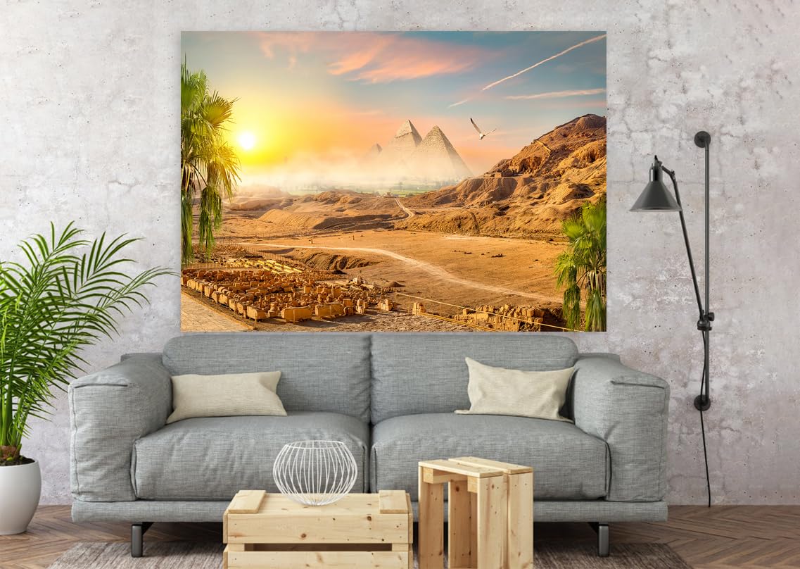 XEYSM Fotohintergrund Pyramiden-Wüste – 2,1 X 1,5 M, Vinyl, Für Foto-Shootings & Dekoration