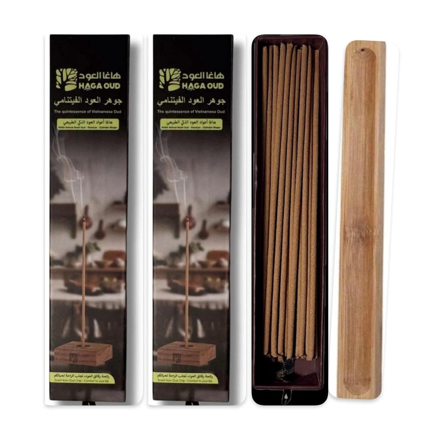 Vietnam Agarwood Incense Sticks - Premium SOY1s, 44 sticks 16cm Length, 3mm 25g/each - Aromatic and Long-Lasting Fragrance for Home and Office | Gift (Pack of 2)