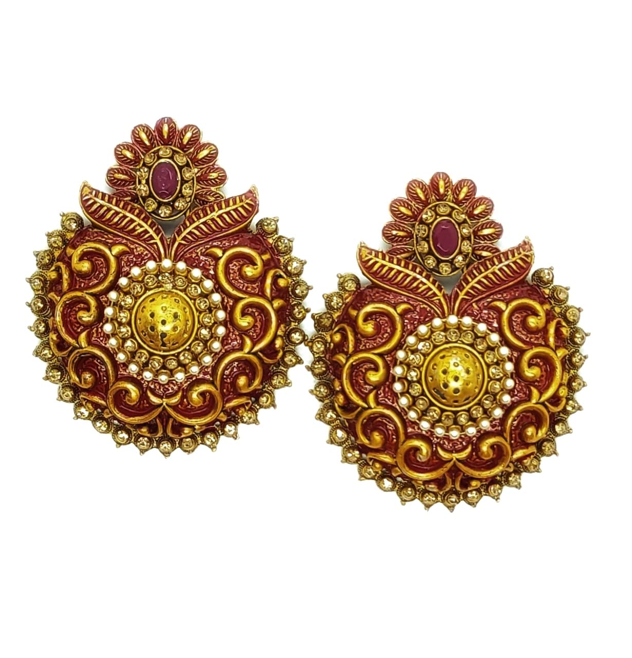 See full amazon price history chart for Jiaara Embellished Glass Stone & Beads Mint Meena Maroon Earrings for Women Jiaara Embellished Glass Stone & Beads Mint Meena Maroon Earrings for Women (B0B1KF7HF7) Amazon Price History, Amazon Price Tracker