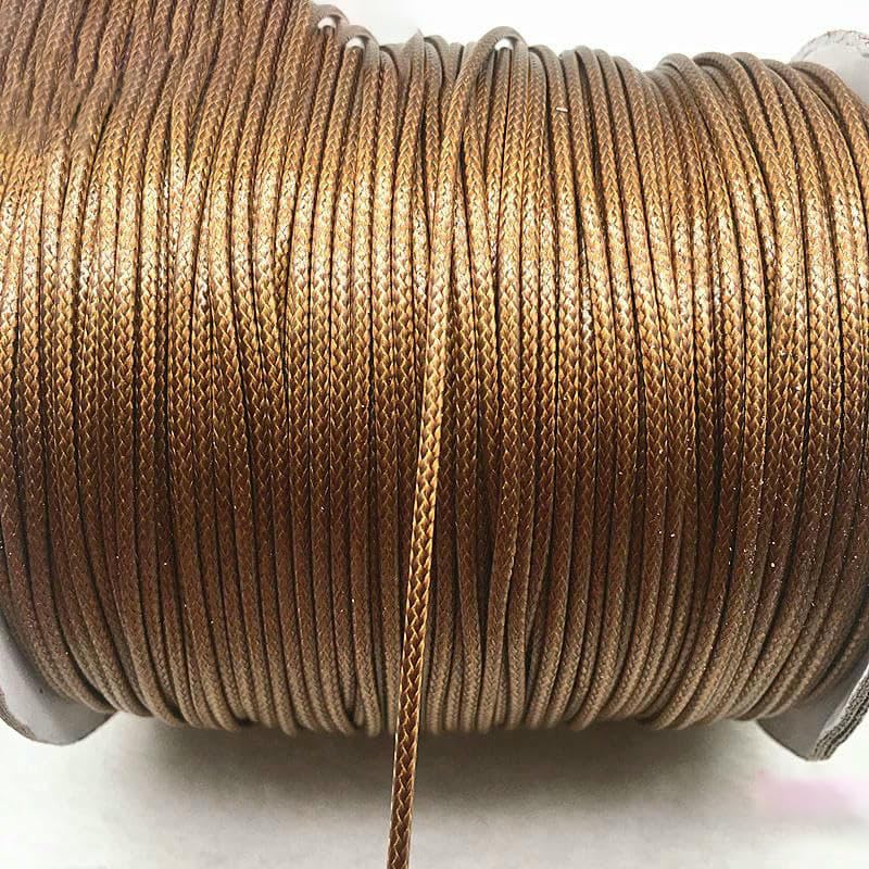 Cordón de algodón Encerado de 10 Metros (1 mm y 1,5 mm), Hilo Encerado, Correa, Collar, Cuerda, Cuentas para Hacer Joyas, Pulseras y Collares (25 Unidades, 1,5 mm)