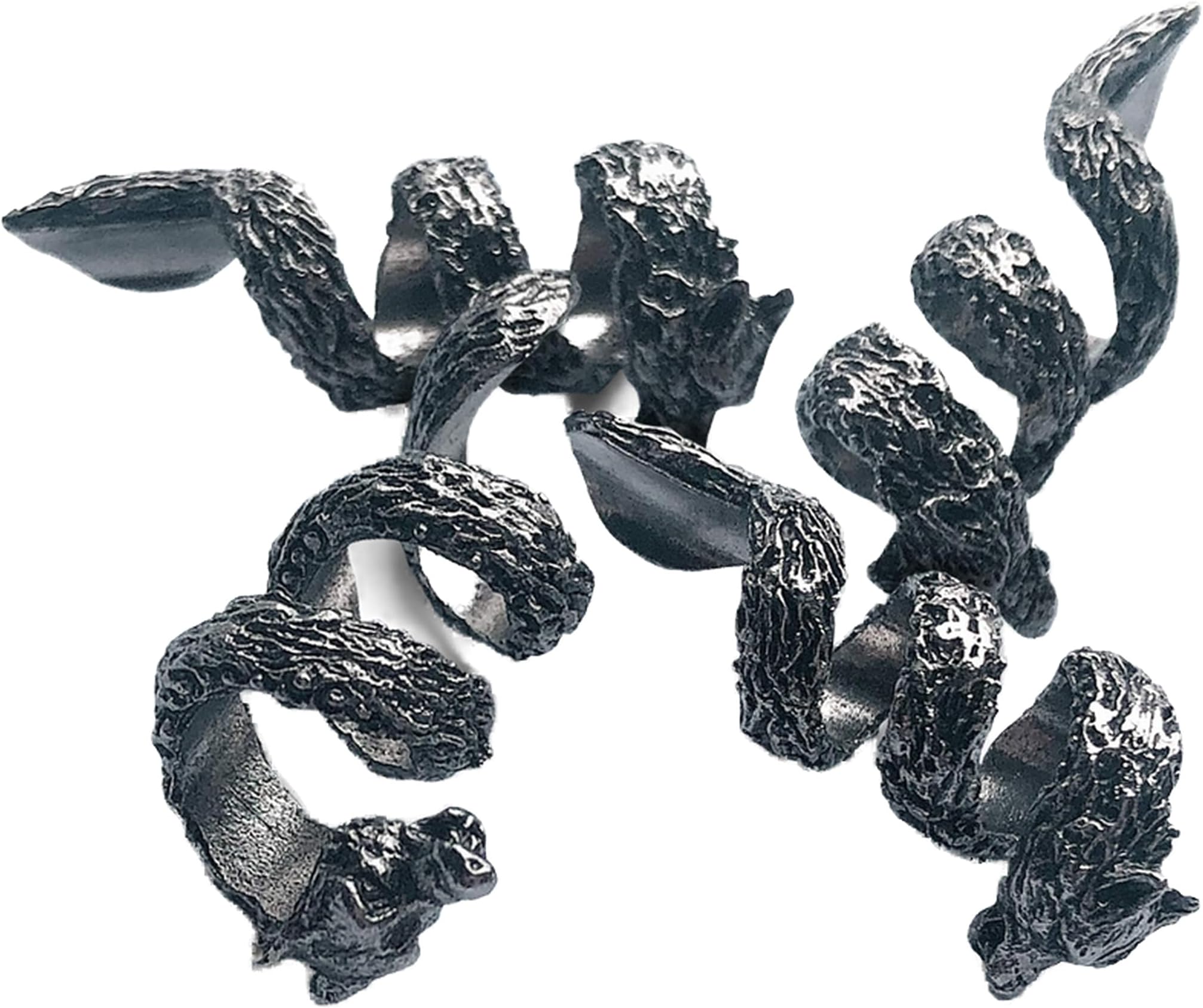 Wolf Beard Bead Coils (4-Pack) - Viking Hair Jewelry for Beards, Hair and Dreadlocks