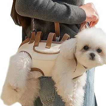 Dog Hiking Backpack - Puppy Backpack Carrier with Snack Bag - Adjustable Outing Bag Portable Pet Carry Supply for Outdoor Hiking Indoor Daily Calming Camping Bike Car Travel Training