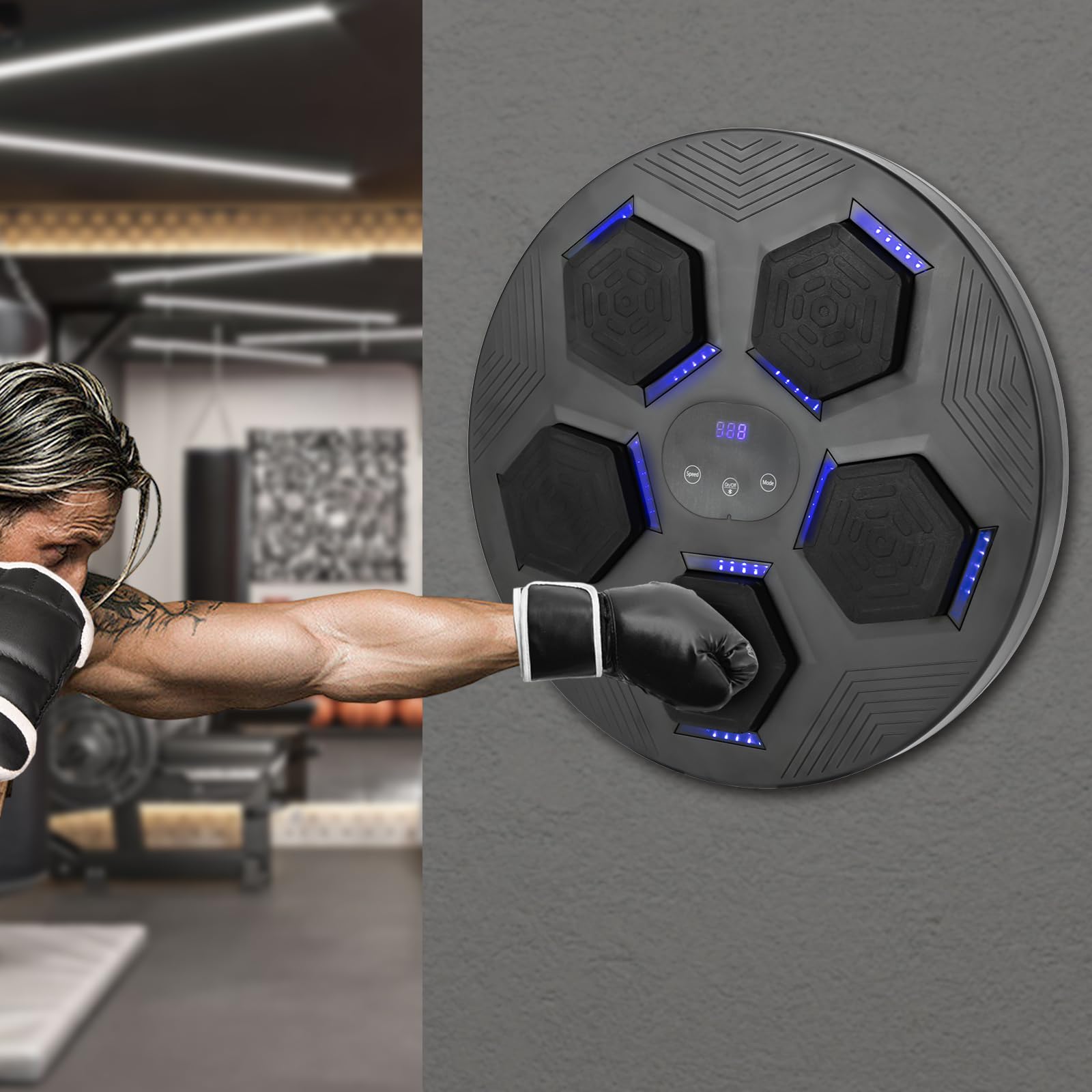 Treeisland Macchina da boxe con musica, Bluetooth Music Boxing, macchina elettronica per adulti e bambini