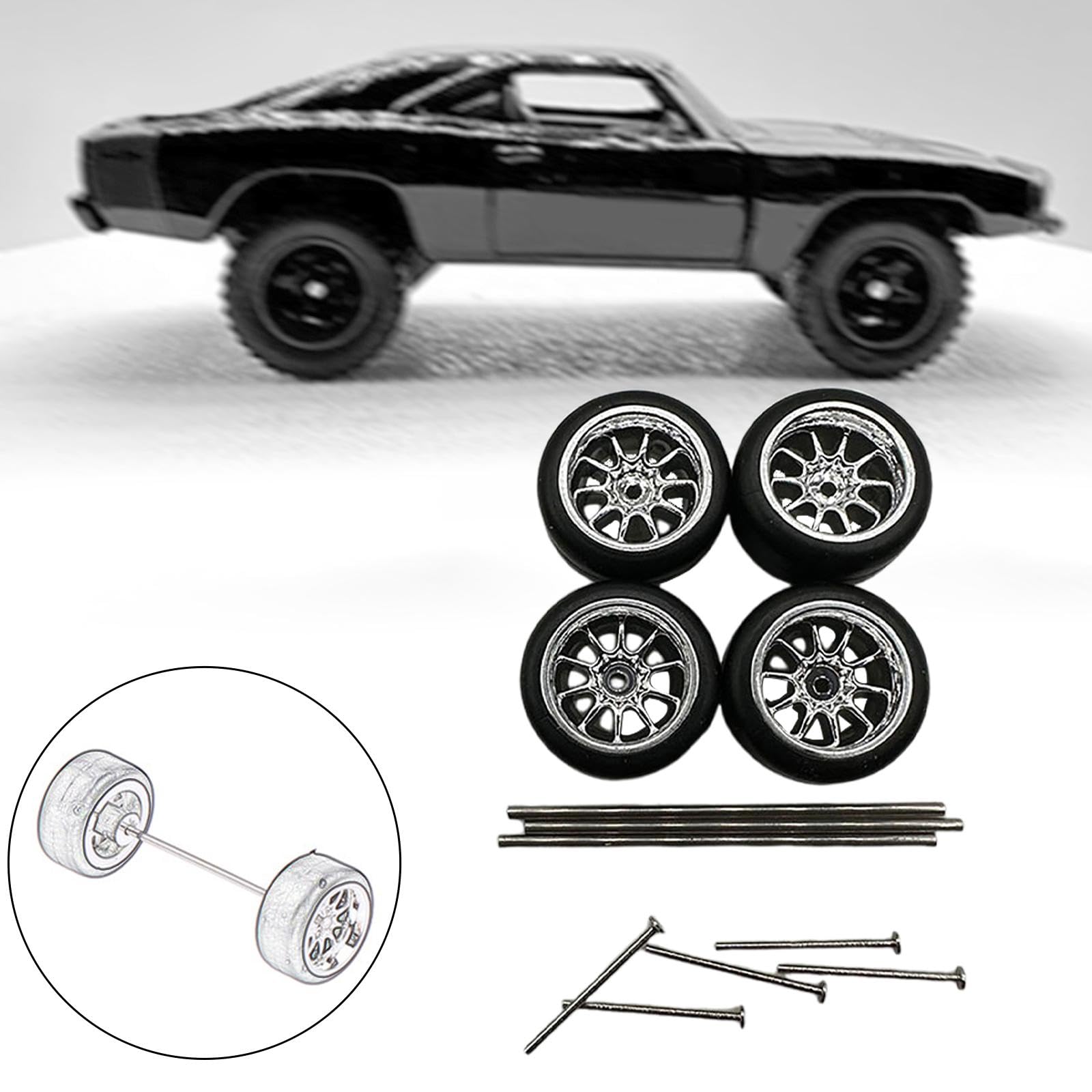 4X RC Roues et Pneus Jante et Pneus Inserts En Mousse pour 1/10 TRX4 Axial SCX10 90046 90047 RC