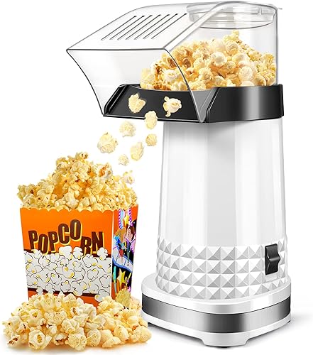 Vminno Máquina de palomitas de maíz rápida y fácil con taza medidora + mantequilla derretida, 4.5 cuartos de galón, certificado Etl, máquina