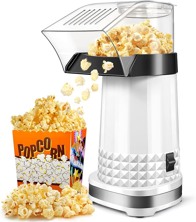 Vminno 4.5 quart hot air popcorn maker with butter cup