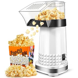 Vminno Quick & Easy Hot Air Popcorn Popper Maker with Measuring Cup + Melts Butter, 4.5 Quarts, Etl Certified, No Oil Electric Popcorn Machine with On/Off Switch for Family Movie Nights, Parties - Amazon product rated Grade A
