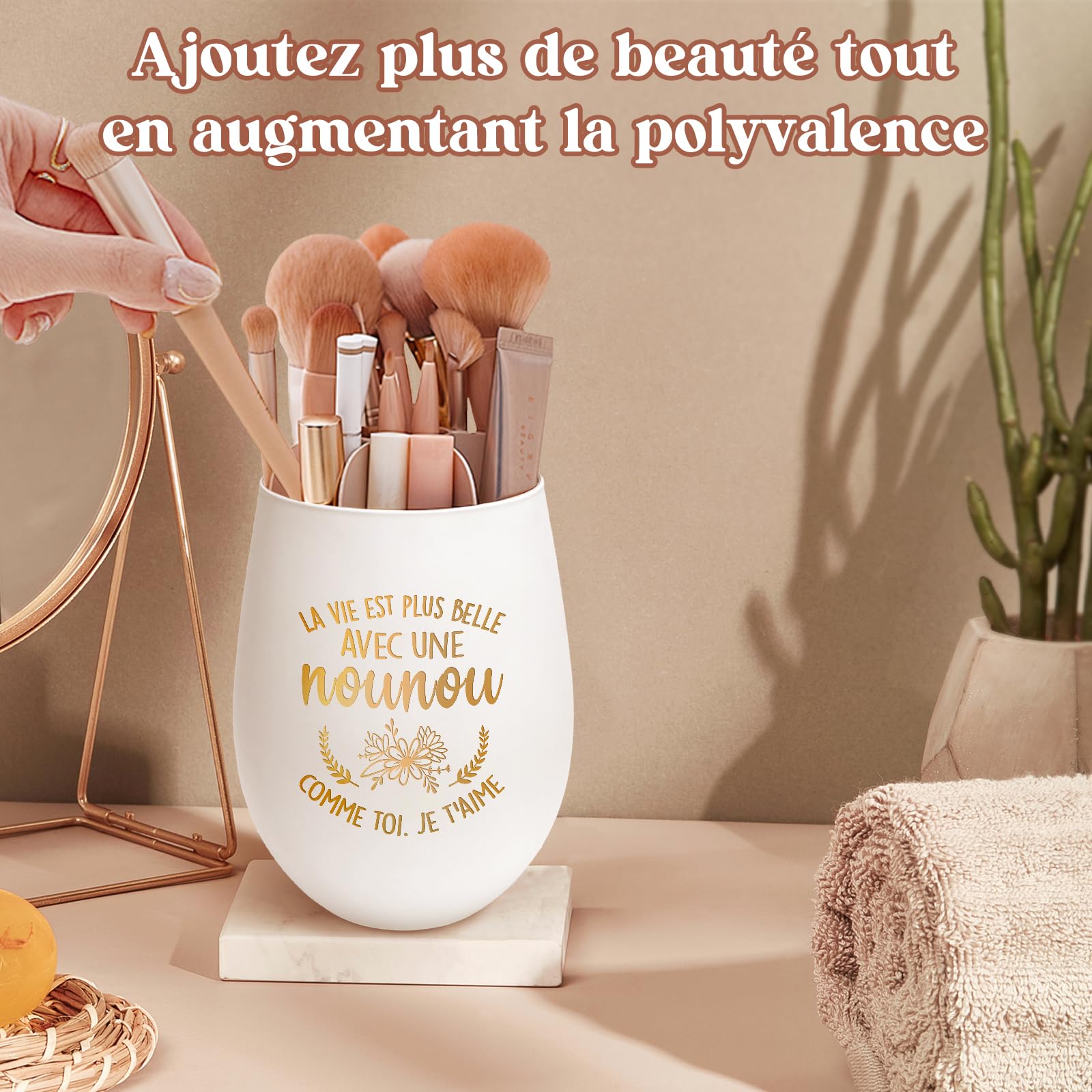 Bougeoir Nounou Personnalisé Cadeau Original pour Femme Fin de Contrat Merci Noël Anniversaire