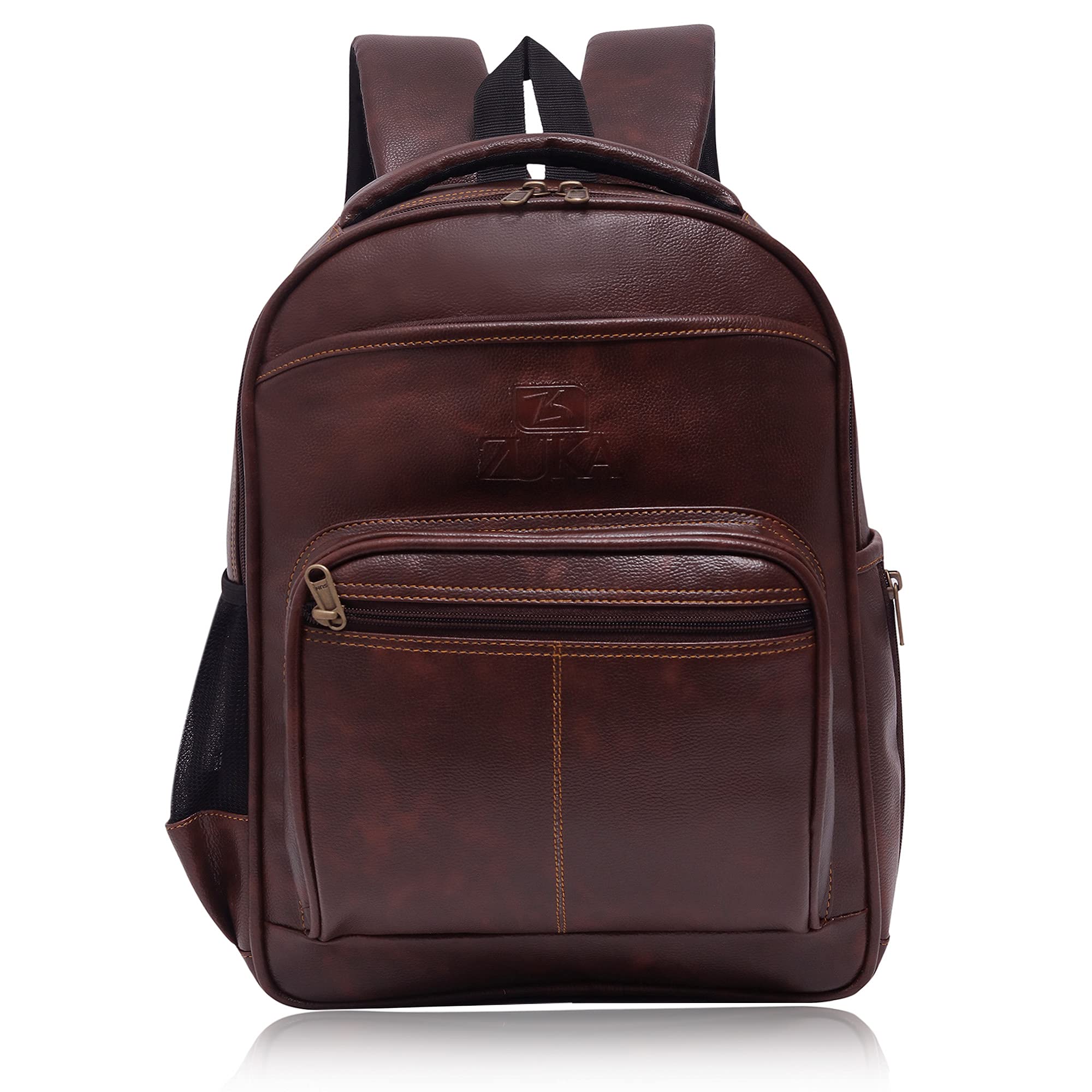ZUKA Synthetic Leather Luxur Anti Theft Travel Laptop Backpack (Brown) (B09HMXQBLX) Amazon Price History, Amazon Price Tracker