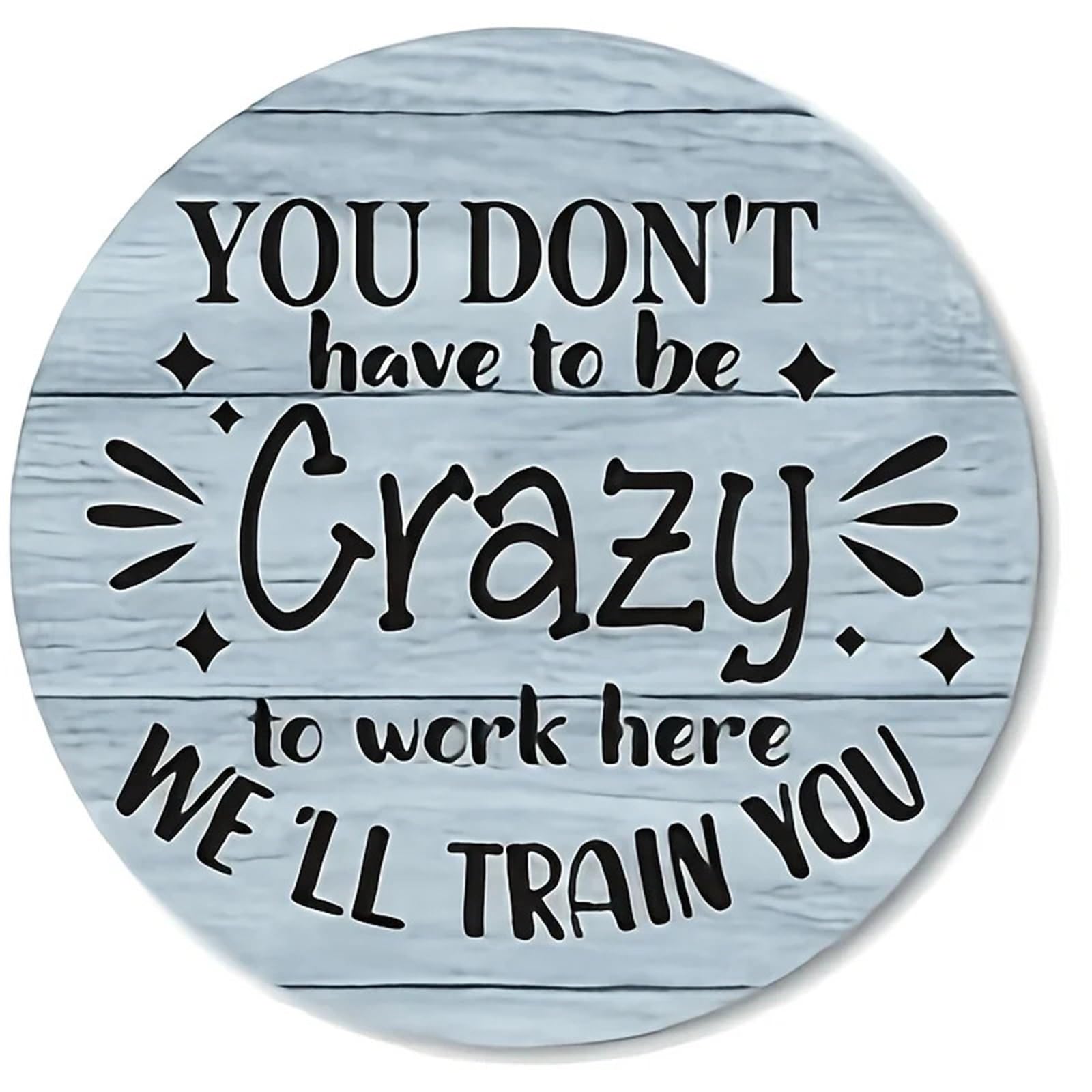 Wooden Round Coasters 3pcs 2D Retro Letter Wooden Coaster Set