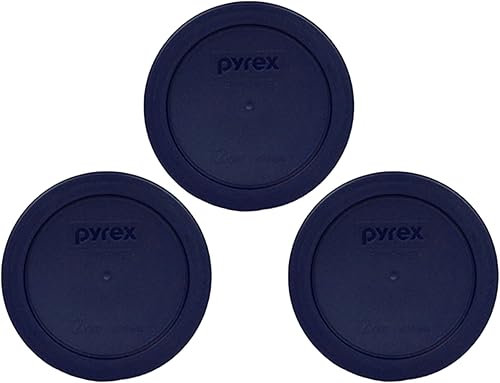 Vista 4 de Pyrex 7200-PC - Tapa redonda de plástico para almacenamiento de alimentos de 2 tazas, fabricada en Estados Unidos, paquete de 4, original Pyrex