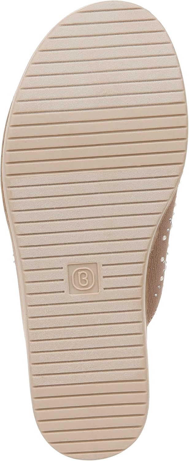 BZees Womens Royal Machine Washable Comfort Wedge Sandal Biscotti Shimmer - Image 5