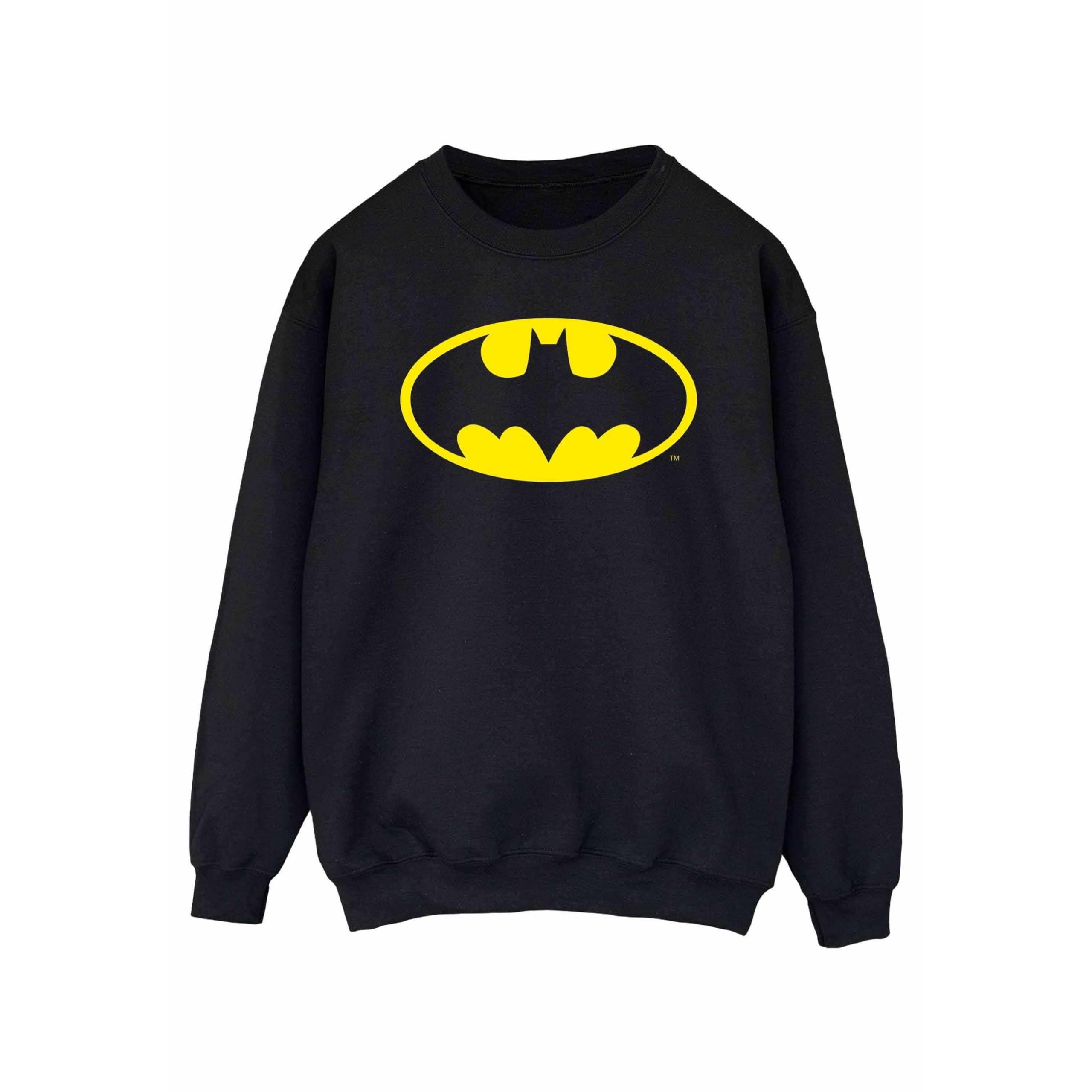 DC Comics Women's Batman Logo Sweatshirt Small Black