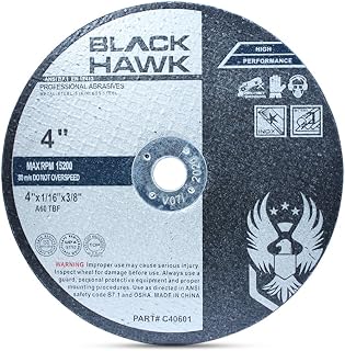 BHA Metal and Stainless Steel Cut Off Wheels for Die Grinders, 4” x 1/16” x 3/8” - 25 Pack