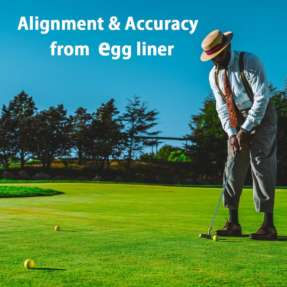 Birdle79 Golf Club Bag Accessory-Egg Liner- Golf Ball Holder-Attaches to Golf Club Bag - Create Your Lines Anytime -Reduces Putting Strokes by 3 - Premium Gift Box+ 1ea Golf Ball+3ea Marker