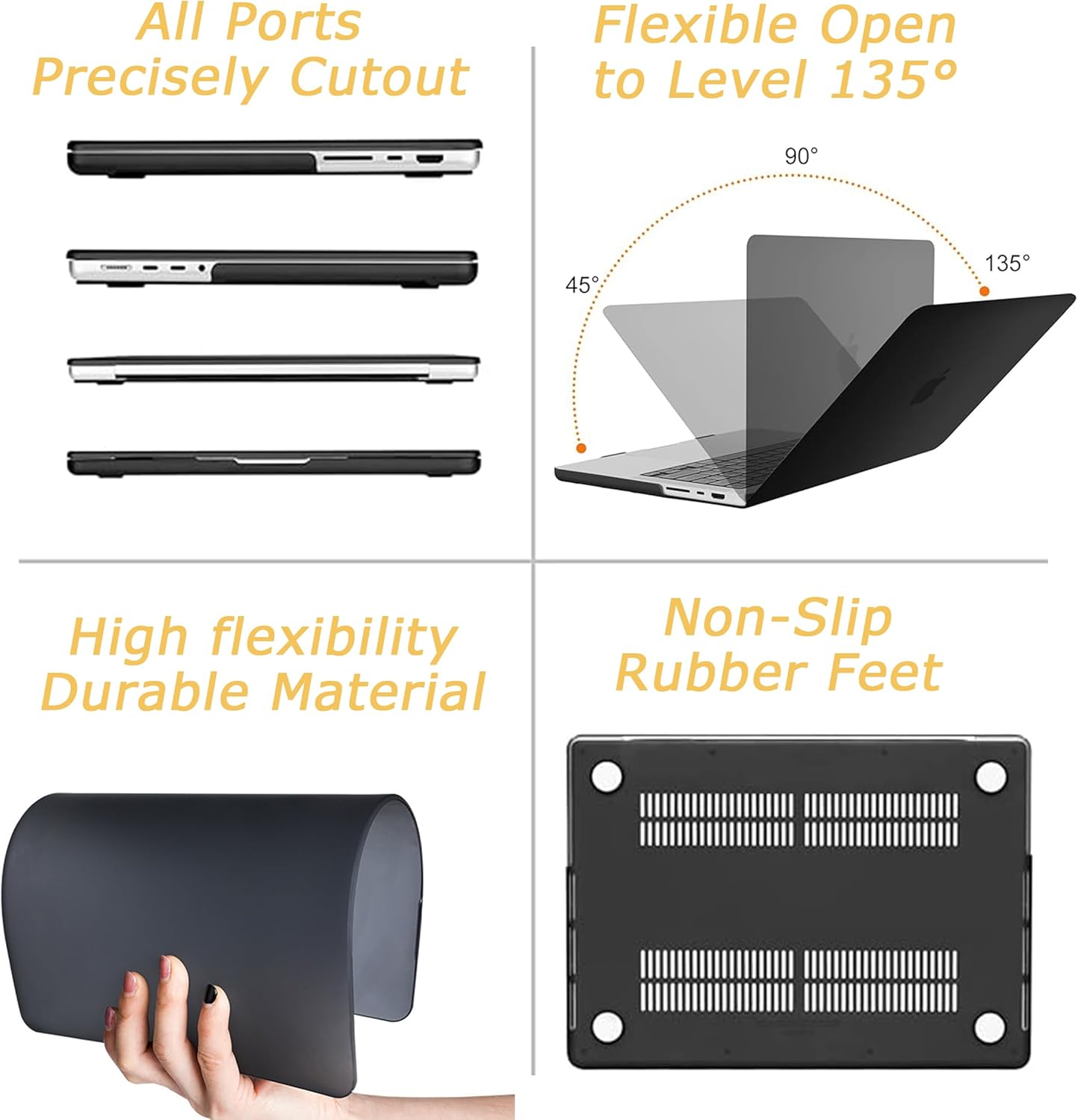 Custom for MacBook Air 15 inch Case M4 M3 M2 2025 2024 2023, Personalized Name Hard Shell Cover A3241 A3114 A2941 for Apple 15inch Laptops - Monogram