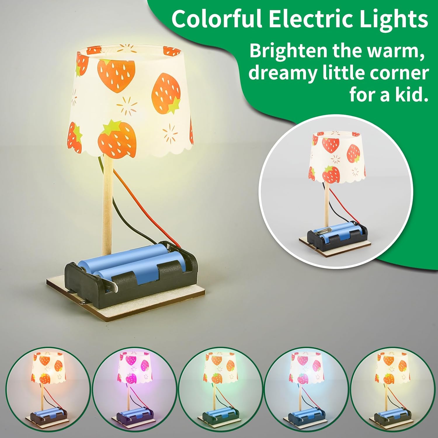 STEM Kits for Kids Age 6-8 8-10, 6 Bulk DIY Electric Circuit Lamp Kits for Kids Crafts 8-12, Science Experiments for Classroom STEM Projects Activities, Building Toys for Boys Girls Gifts 6 7 9 10 13