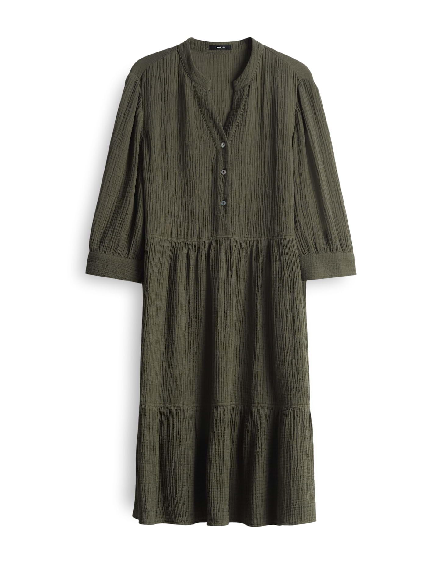 OPUS Damen Minikleid | Volantkleid WOLKA in weich fallender Crash-Optik