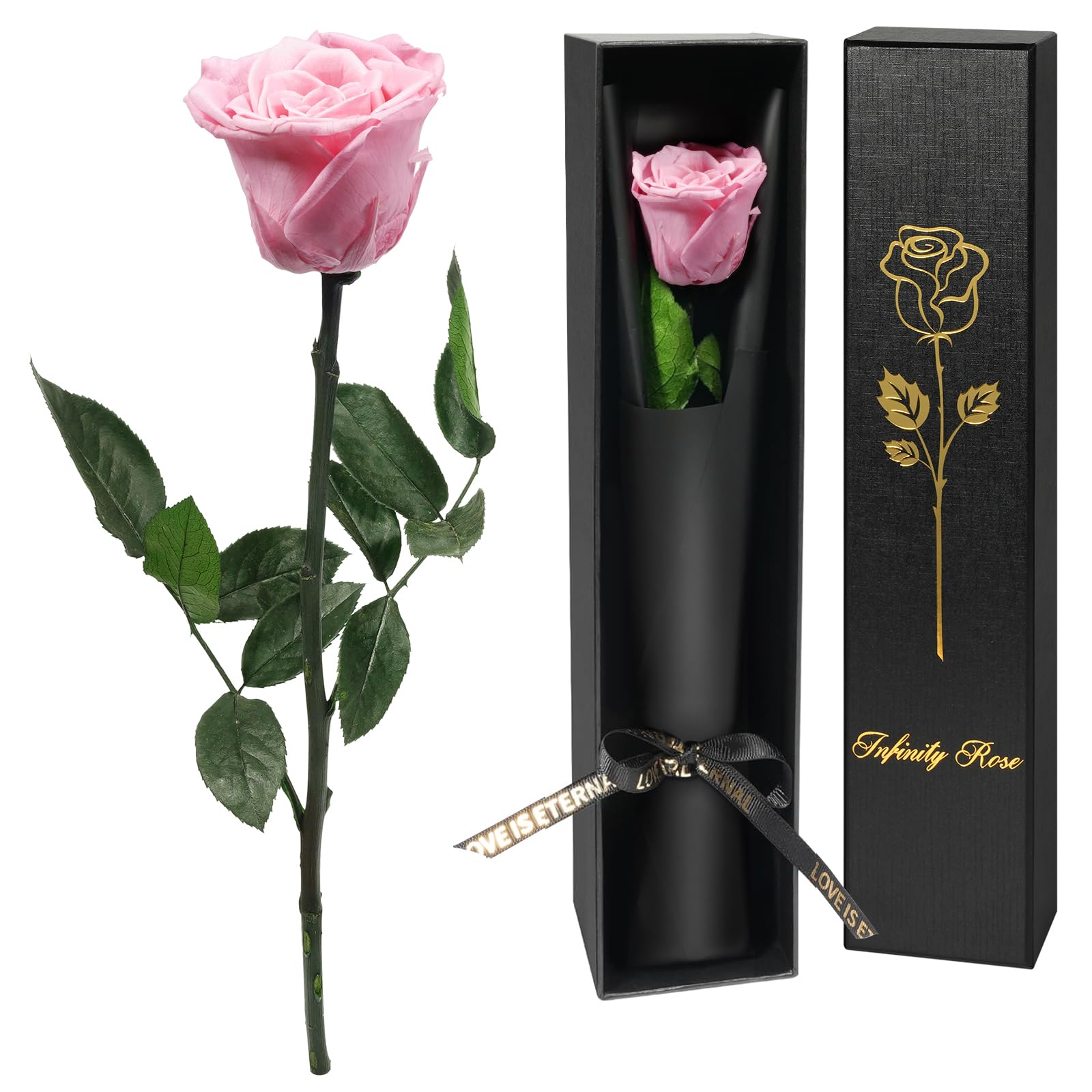 Yamonic Rosa Eterna Regalos para Mujer, Rosa Preservada con Tallo Regalo Dia de la Madre Regalo Cumpleaños Mujer, Flores Preservadas Regalos Madre, Rosa Eterna Natural Preservada Regalo San Valentín — view 26