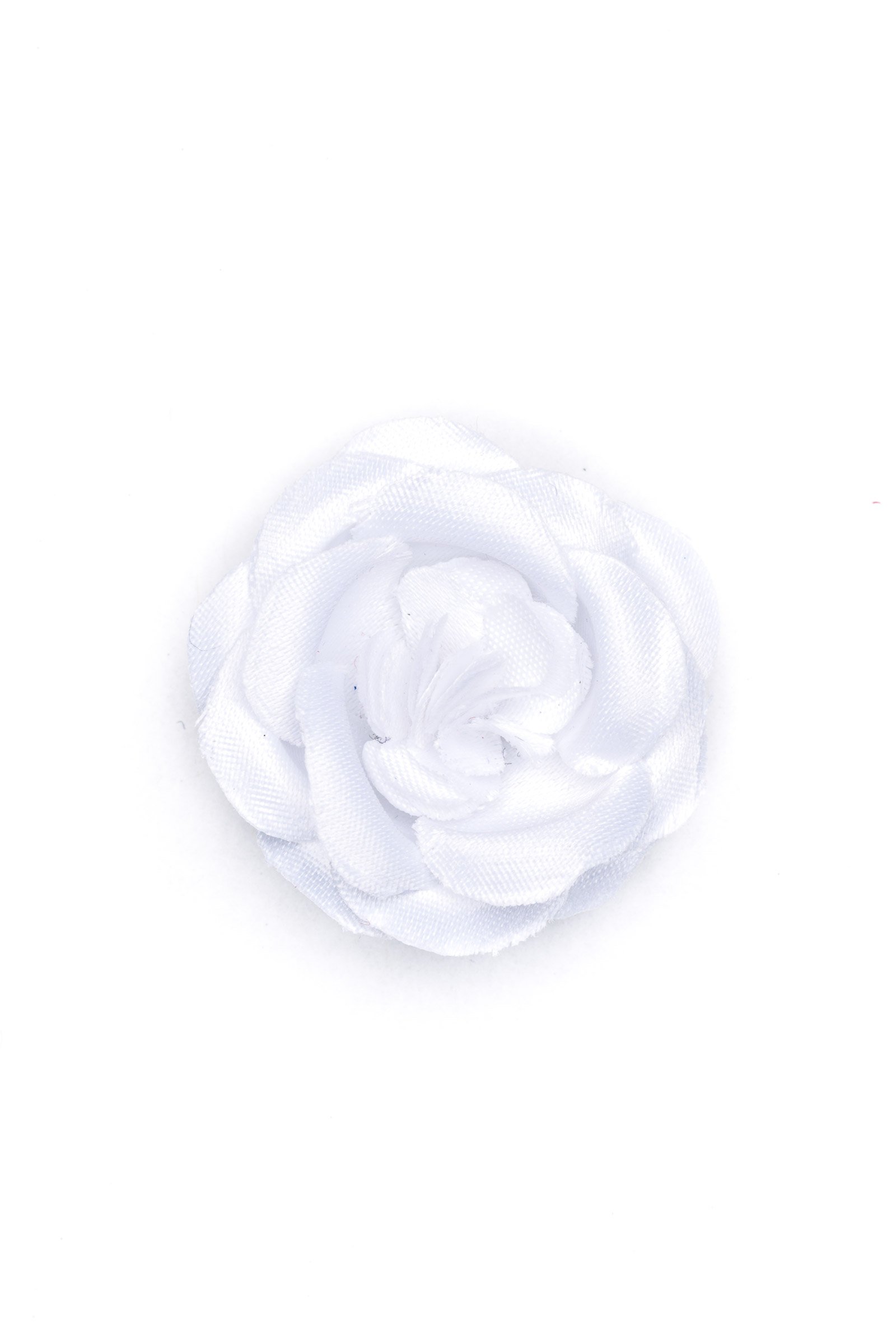 Hook & Albert Snow White Small Lapel Flower | White