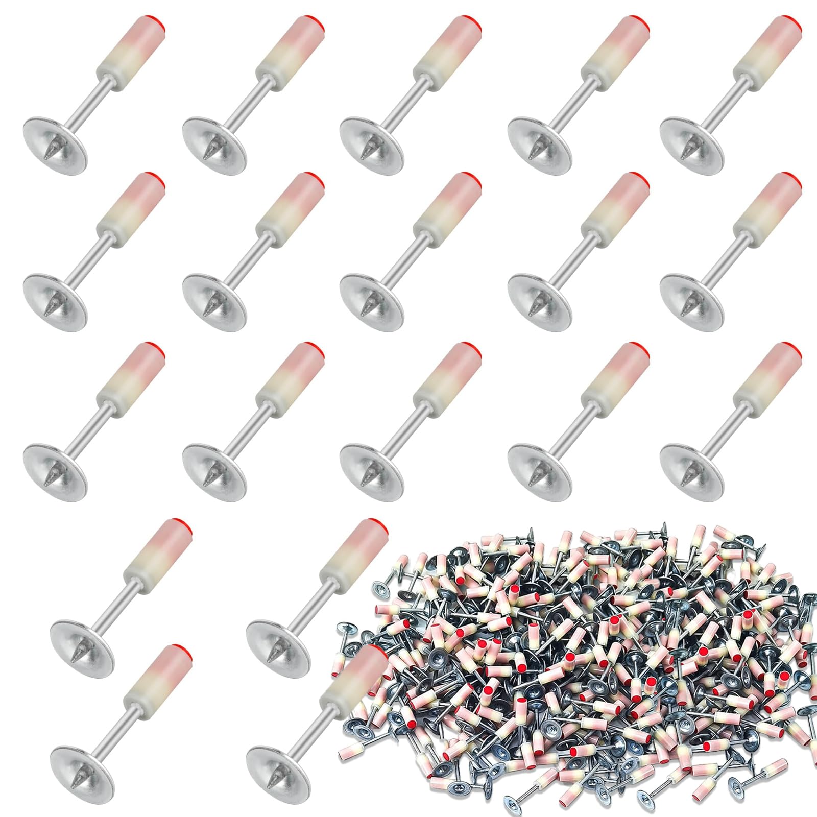 400 Pezzi Chiodi 7.3 Mm Per Cemento E Ferro - Per Pistola Sparachiodi Manuale, Ideali Per Muri E Progetti Di Riparazione