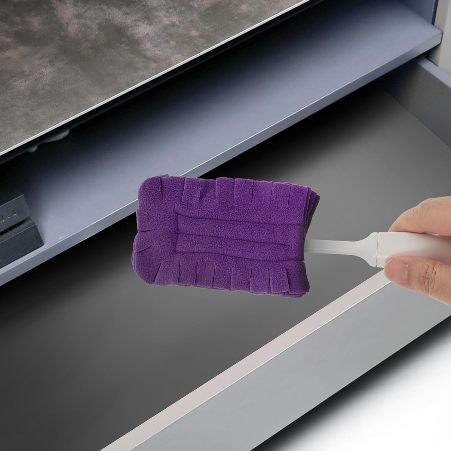 Ciieeo 5pcs Reusable Flannel Duster Refills for Handheld Tools, Heavy Duty and Washable Cleaning Pads, and Gentle Cleaning for Ceiling Fans, Windows, Hardwood Floors, and Kitchen Surfaces