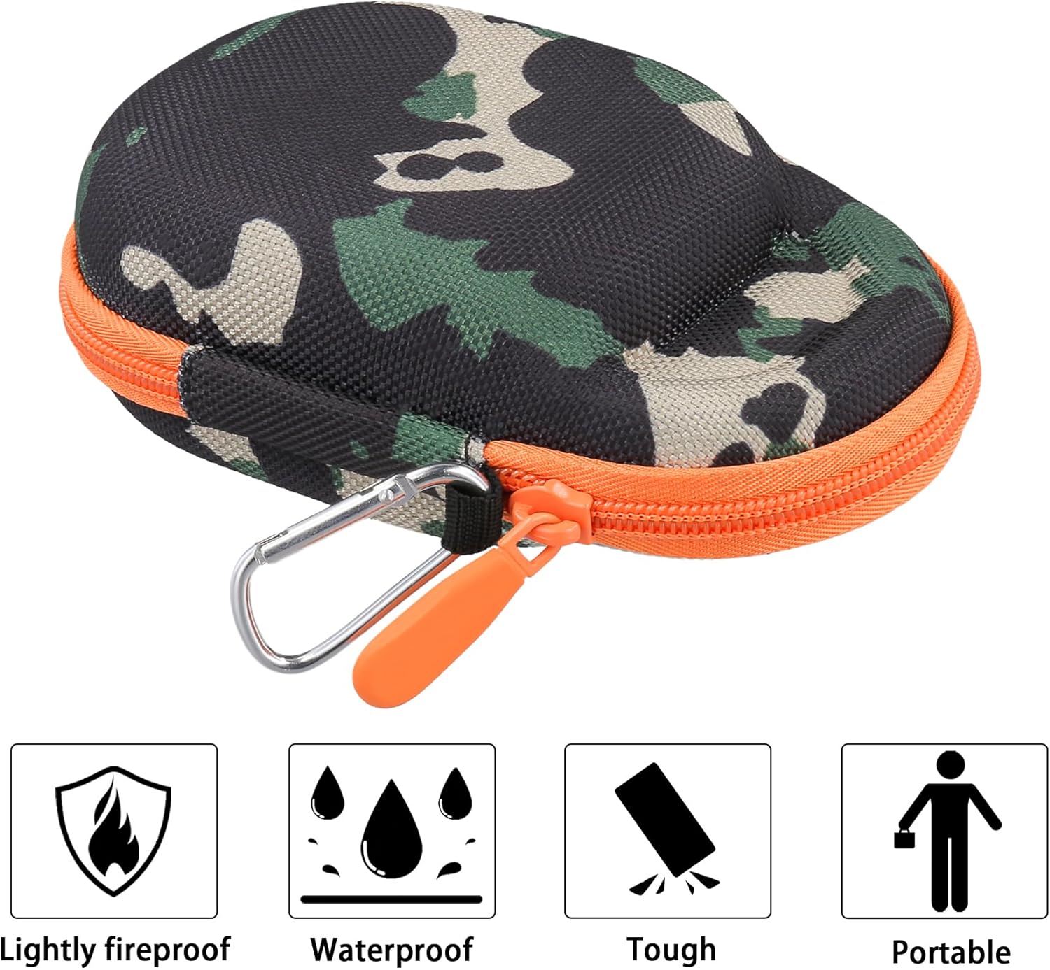 co2CREA Hard Carrying Case Replacement for JBL Clip 5 Waterproof Portable Mini Speaker (Camo Case) - Image 7