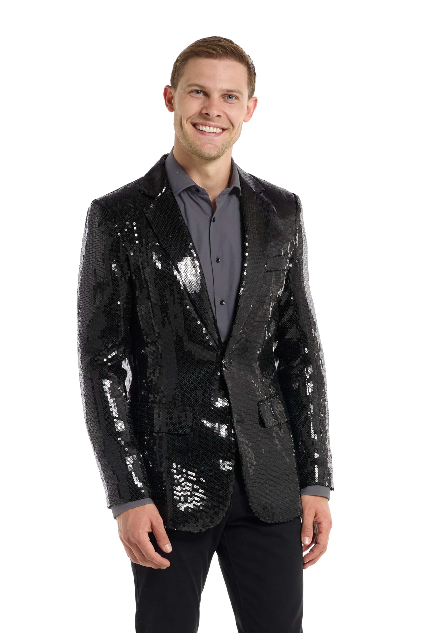 Suitmeister Party-Blazer für Herren - Weihnachten, Silvesterparty - Glänzende Pailletten-Anzugjacke