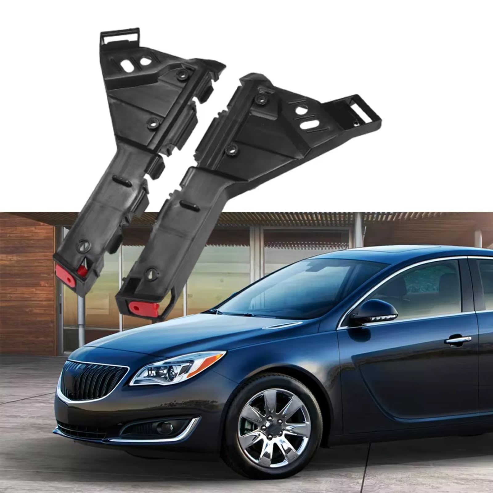 Mocowanie przedniego zderzaka 2 szt. przedni zderzak samochodowy do wspornika lewy prawy zestaw stabilizatora wieszak 13238442 13238441 kompatybilny z Buick For Regal 2009-2016