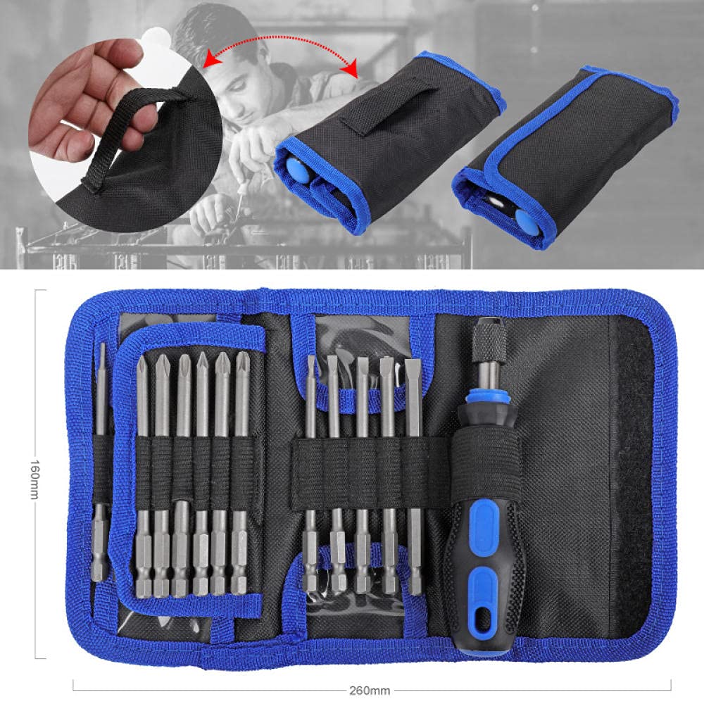 24 in 1 Cacciavite esteso Bit Set CR-V 1/4 "Multi-funzione Phillips Hex Torx Torx Cacciavite elettrico con maniglia autobloccante