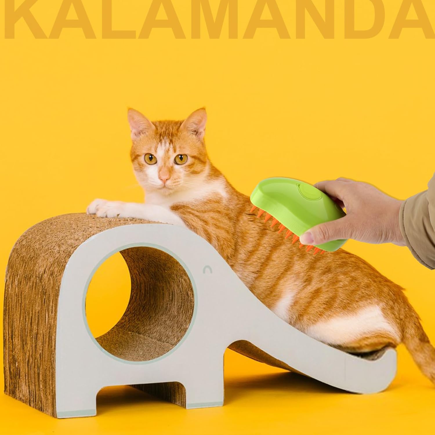 Cat Steam Brush, 3 In 1 Pet Steam Brush, Silicone Grooming Comb with Steam, Pet Hair Remover Misting Comb for Indoor Kittens Dogs(Mango Green) 8 71+OeTOl5yL. AC SL1500