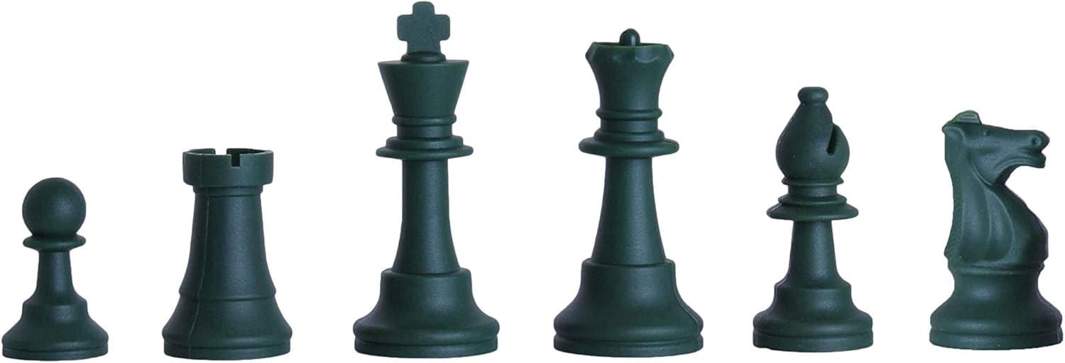 The House of Staunton Regulation Silicone (Rubber) Tournament Chess Pieces - Half Set - 3.75" King - by US Chess Federation