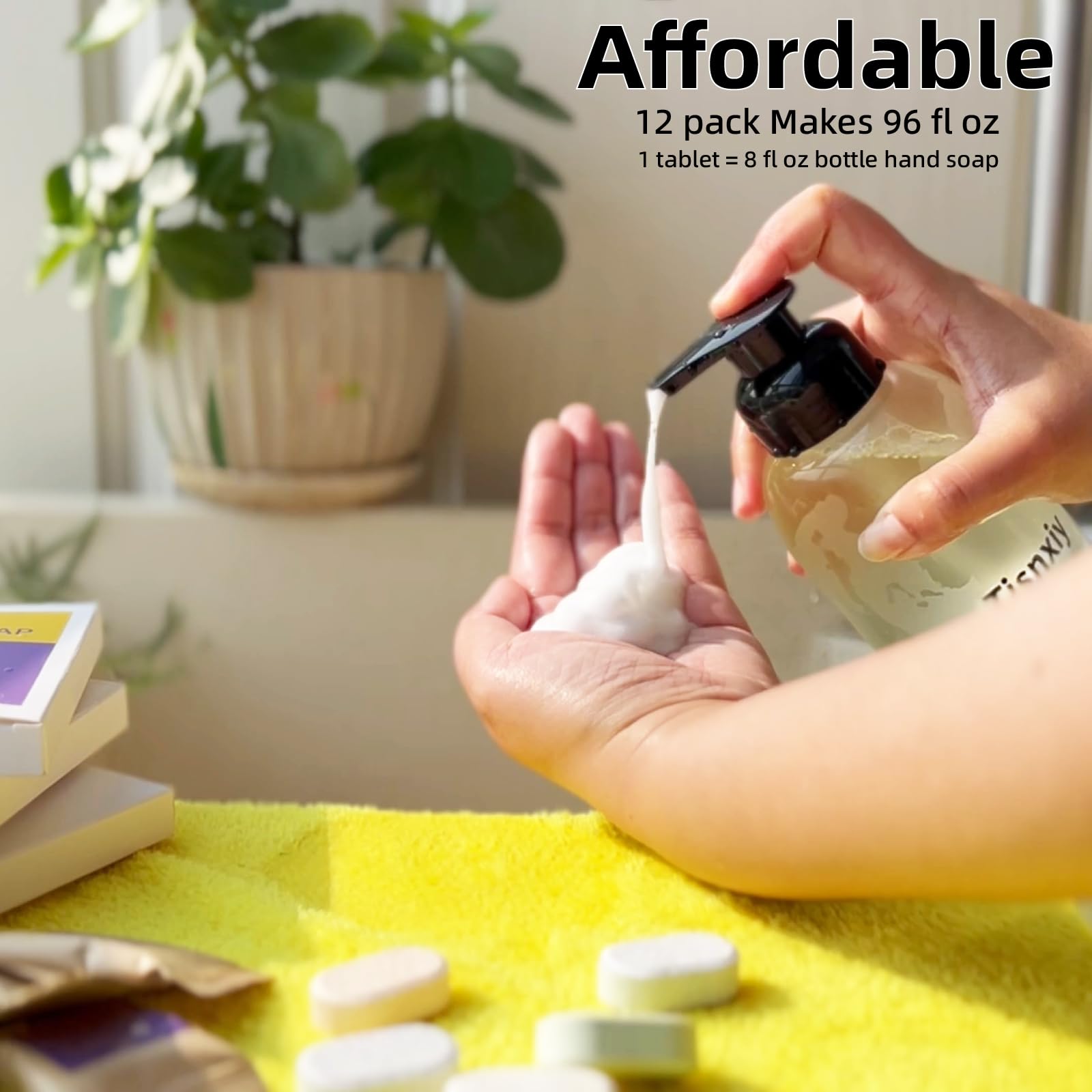 Ricariche di sapone schiumoso per le mani – 12 unità – 96 once liquidi (12 x 8 once liquidi) – Ricambio ecologico – delicato per le mani e rispettoso dell'ambiente – senza profumo