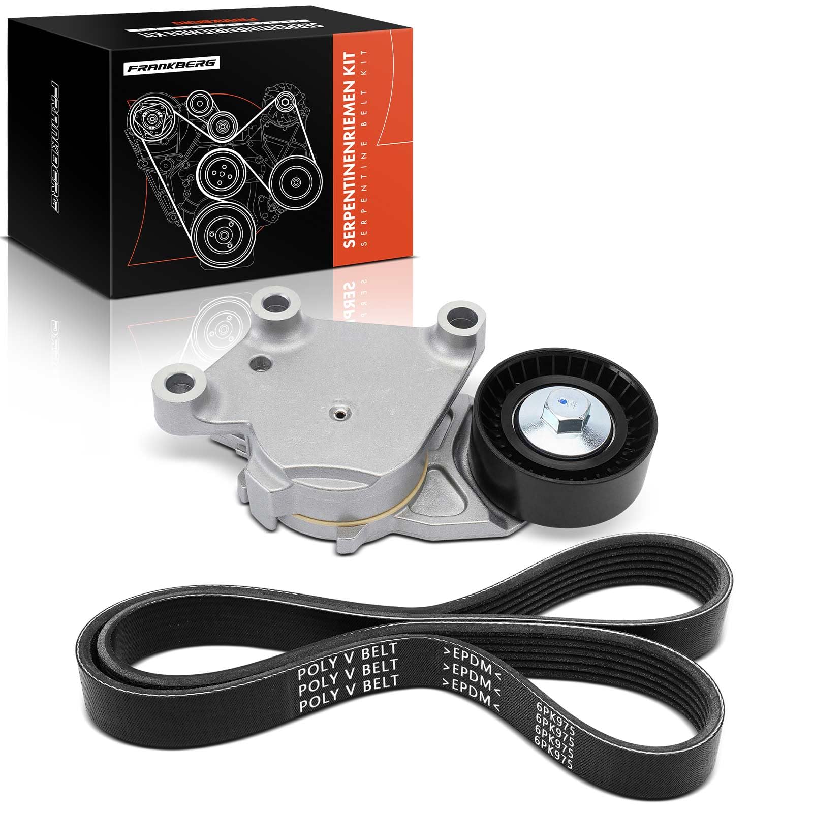 Frankberg Kit de courroie de distribution, jeu de courroie de | distribution, K026PK975; Compatible avec: 208 II UB UJ UP UW, Fourgonnette Fiesta VII, 308 II L3 LB LH LP LW, V50 545