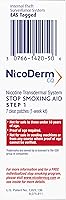Vista 11 de NicoDerm CQ Paso 1 Parches de nicotina para dejar de fumar, 21 mg, ayuda para dejar de fumar, 7 unidades (kit de 1 semana)