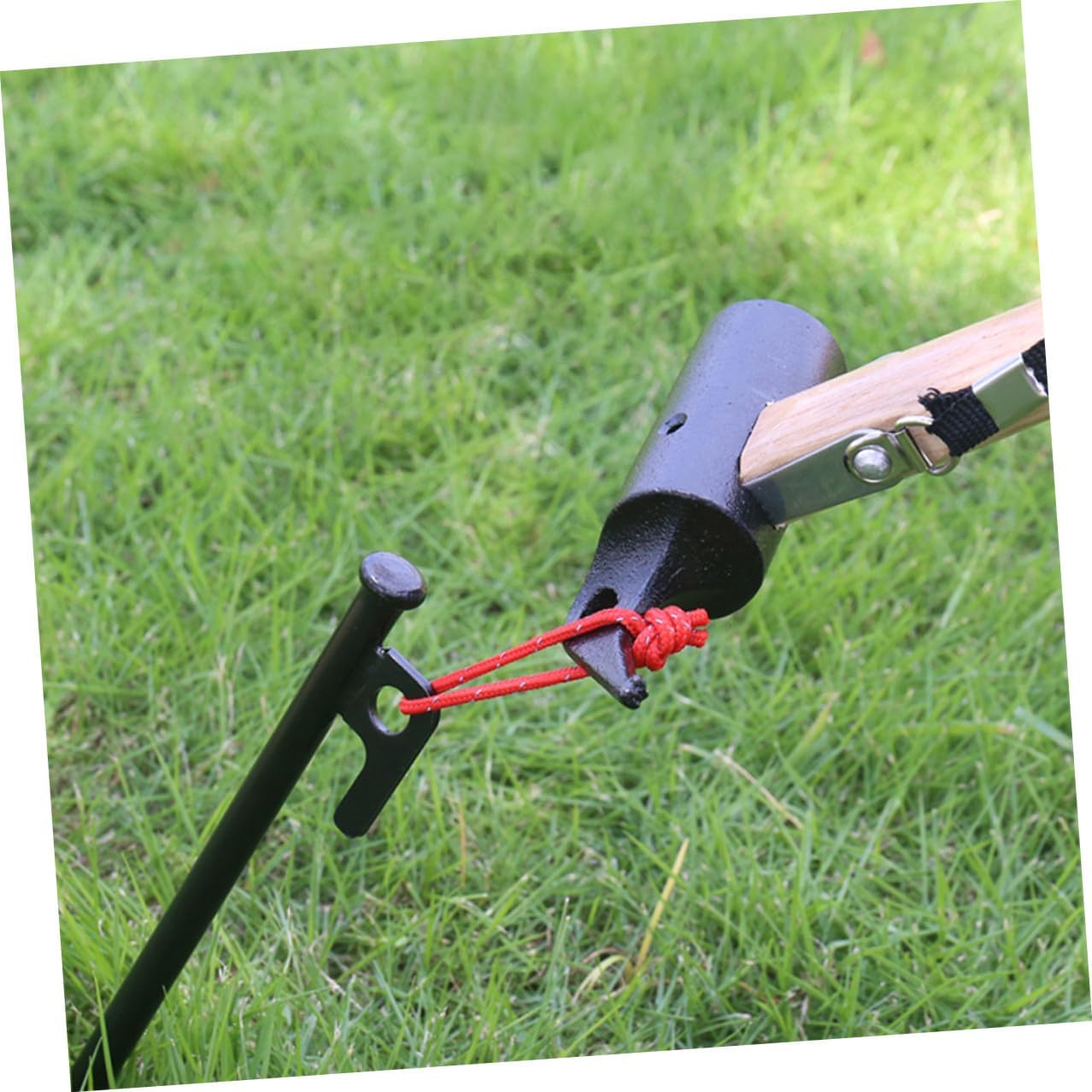 8pcs Heavy Duty Metal Tent Stakes Yard Ground Pegs with Storage Bag for Camping Outdoor Tarp Tent Accessories Windproof Fixing