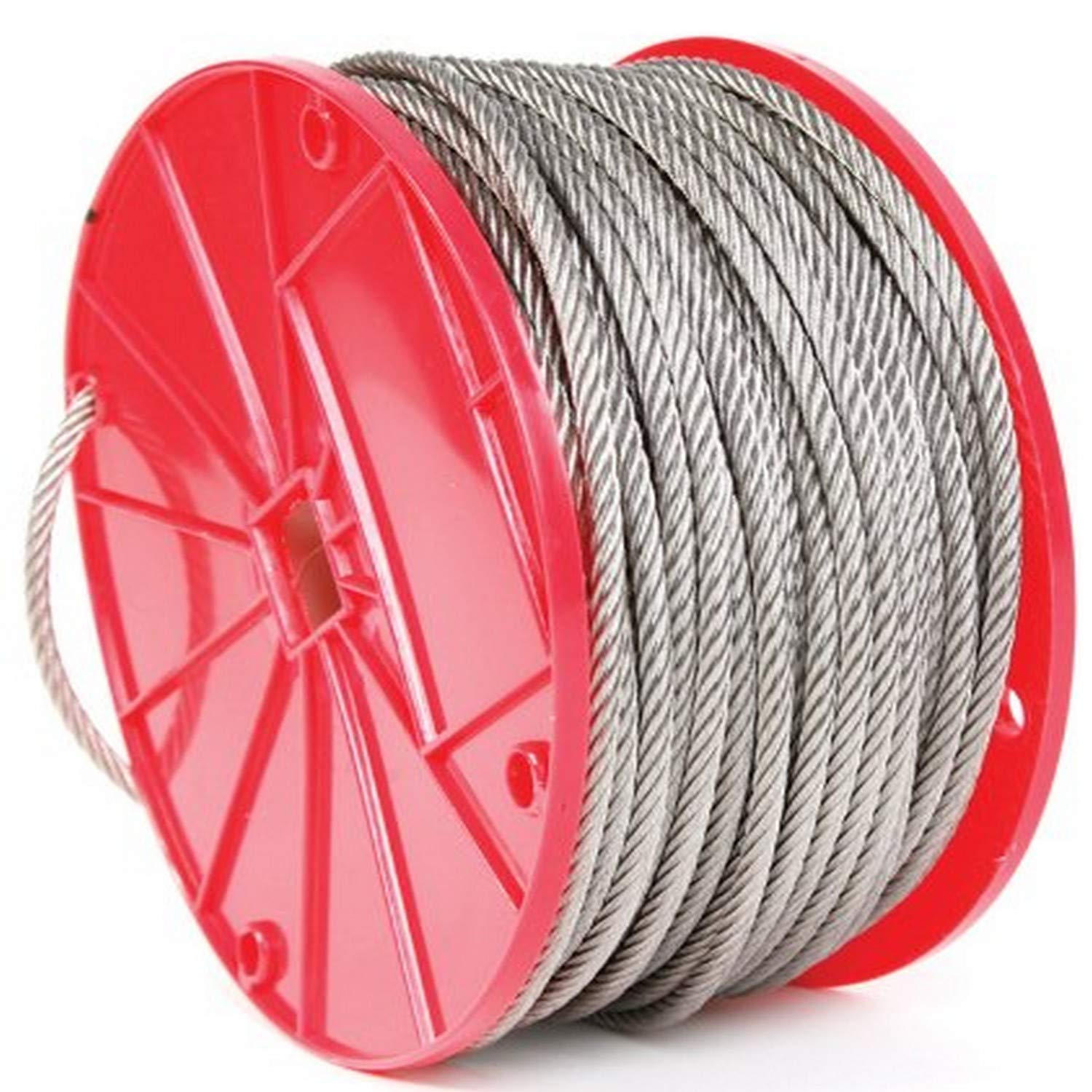 Koch 015021 Cable, 7 by 7 Construction, Trade Size 1/16 by 125 Feet, Stainless Steel